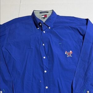 Tommy Hilfiger Royal Blue Casual Button Down Shirt